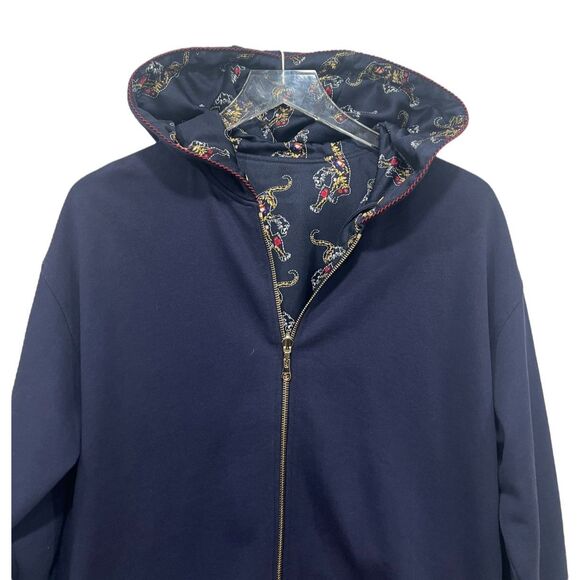 Sandro Paris Hoodie Jacket Reversible Zip-up H16 Issey Marine Size 3 (L) Tiger - Picture 5 of 10